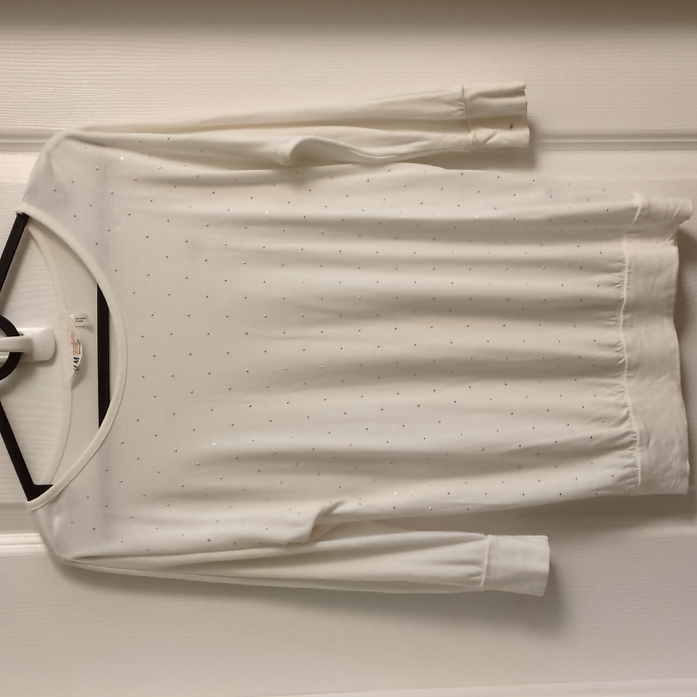 H&M Girl's 3/4 Sleeves Studded Top